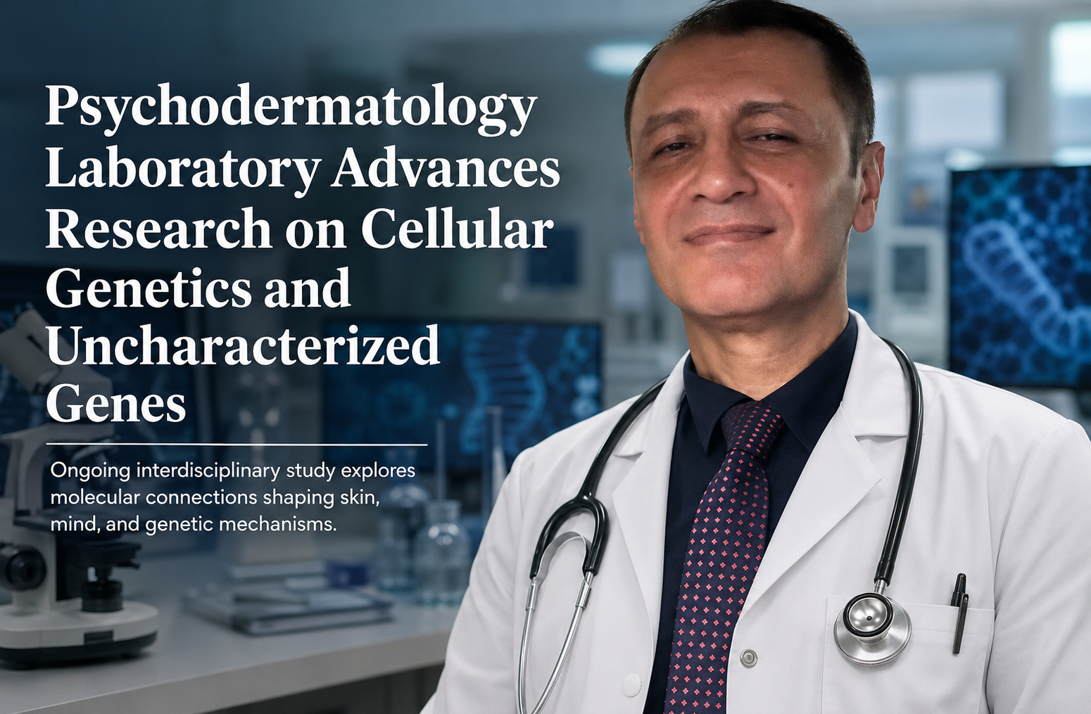Prof. Dr. Bilal Semih Bozdemir conducting ongoing psychodermatology and cellular genetics research on previously uncharacterized genes.